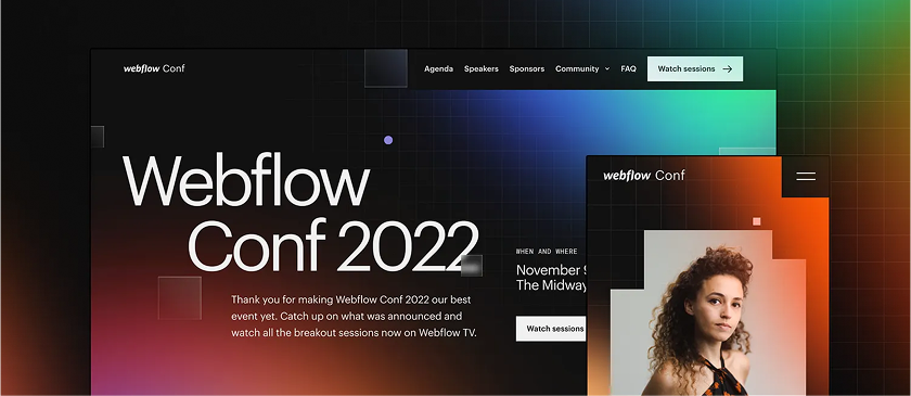 webflow conf banner